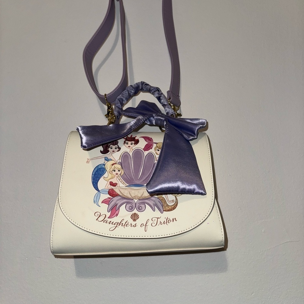 Disney Daughters of Triton White and Purple Women's Crossbody